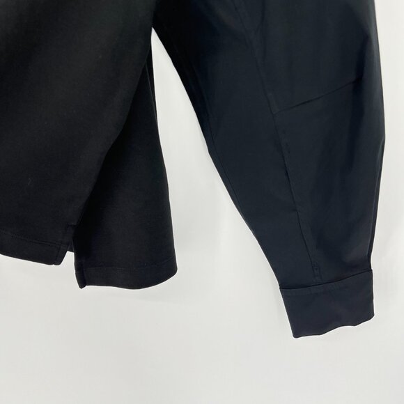 Athleta Harlow Long-Sleeve Hybrid Top Womens Large Black Breathable Pullover - Picture 4 of 10